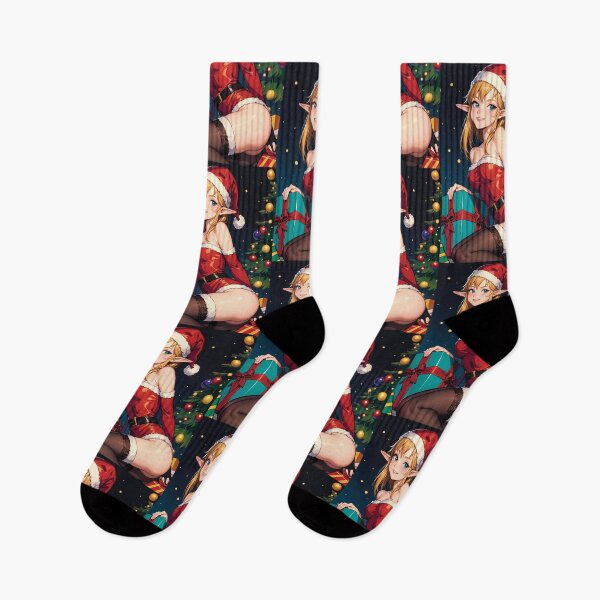 Item preview, Adorable Christmas Elf in Anime Style designed and sold by ByteyCreatives.