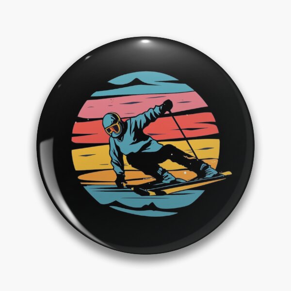 Item preview, Vintage colors sunset and skiing designed and sold by desinganddecor.