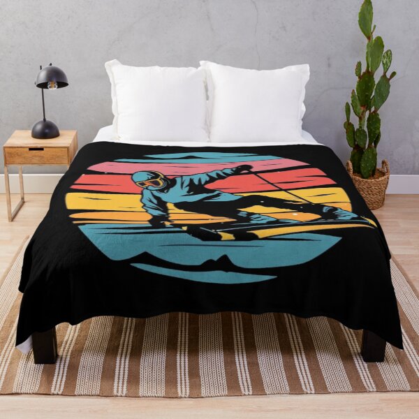 Item preview, Vintage colors sunset and skiing designed and sold by desinganddecor.