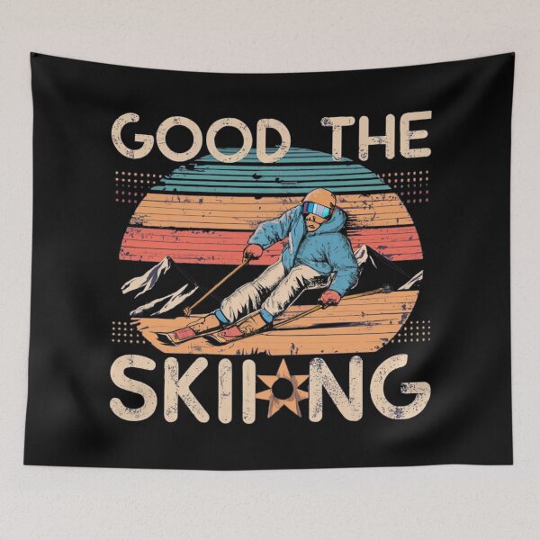 Item preview, Vintage colors sunset and skiing designed and sold by desinganddecor.