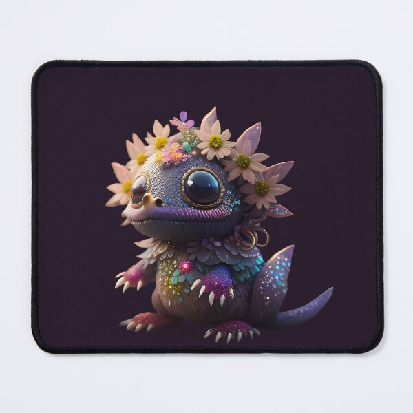 Item preview, Little purple floral creature | ai art designed and sold by marjessas-world.
