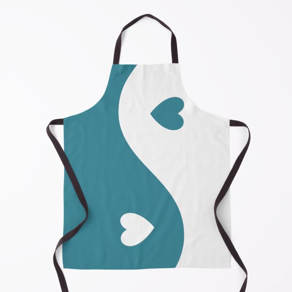 Item preview, Yin Yang Hearts Teal and White Aesthetic designed and sold by LinDraws.