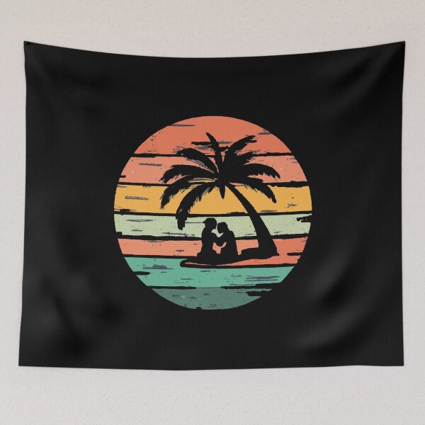 Item preview, Vintage colors sunset and couple in love designed and sold by desinganddecor.