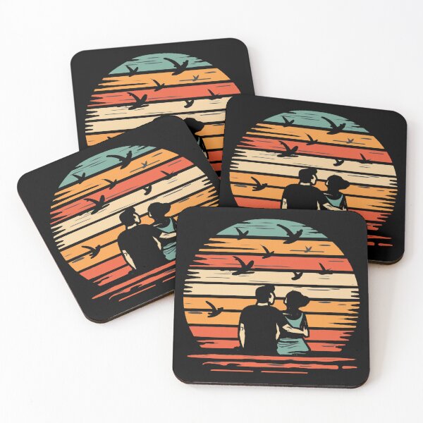 Item preview, Vintage colors sunset and couple in love designed and sold by desinganddecor.