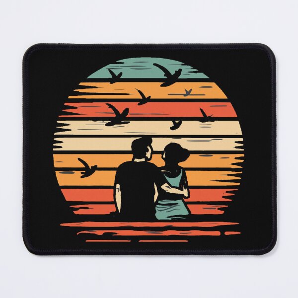 Item preview, Vintage colors sunset and couple in love designed and sold by desinganddecor.