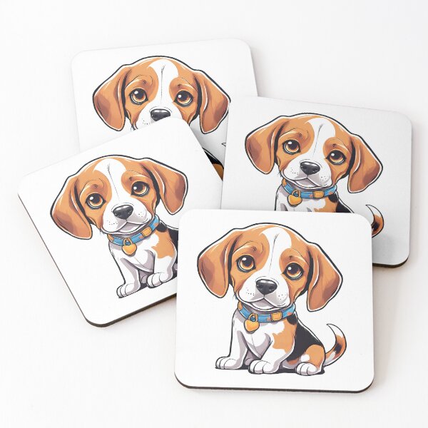 Item preview, Bruno The Cute Watercolor Kawaii Beagle Dog designed and sold by justpurrfect.