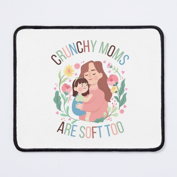 Item preview, Pink blue Brown Crunchy Moms Are Soft Too designed and sold by FreedByJesus.