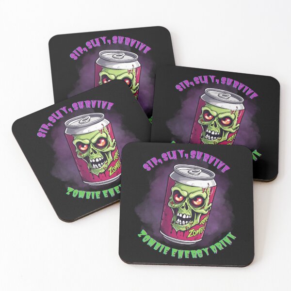 Item preview, Zombie energy drink ad "sip, slay, survive" designed and sold by Zombieman22.