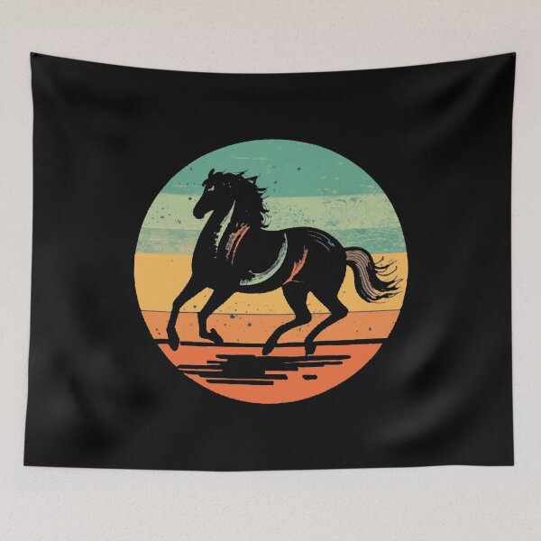 Item preview, Vintage colors sunset and horse designed and sold by desinganddecor.