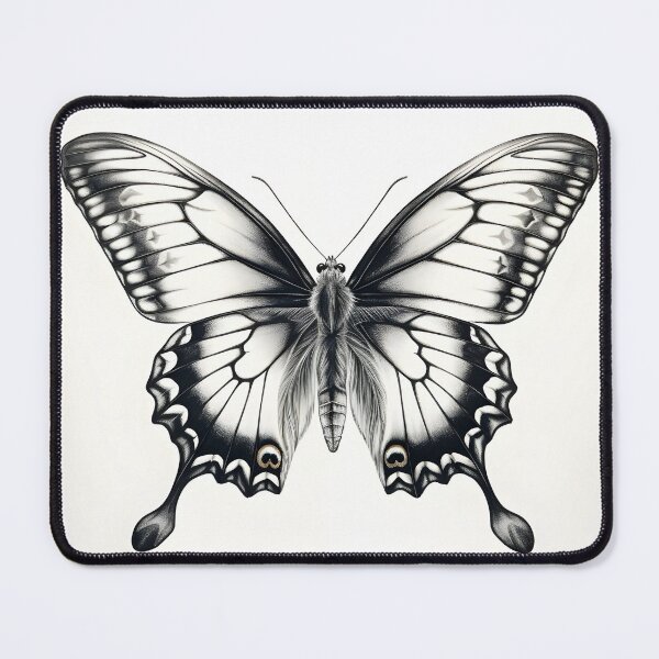 Item preview, Black and white monarch butterfly pencil drawing designed and sold by Pencil-Art.