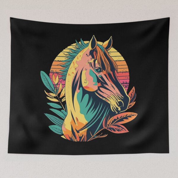 Item preview, Vintage colors sunset and horse designed and sold by desinganddecor.