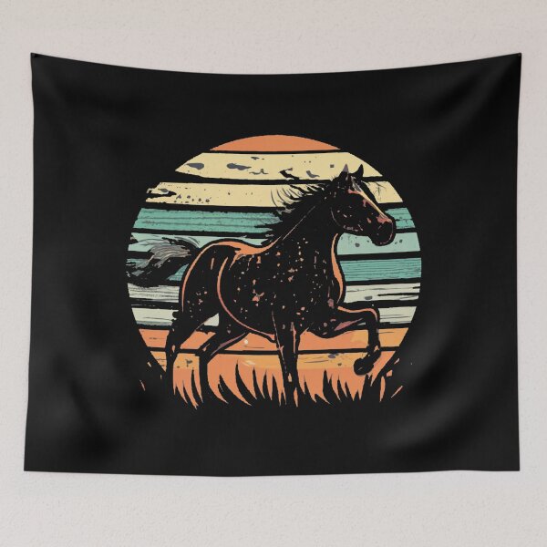 Item preview, Vintage colors sunset and horse designed and sold by desinganddecor.