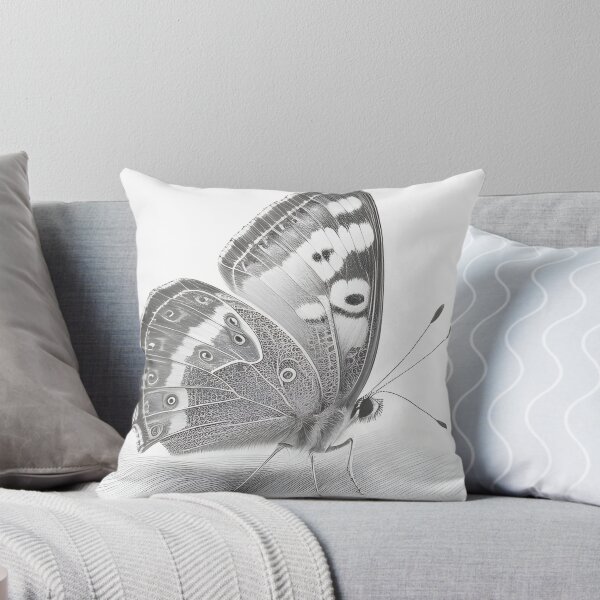 Item preview, Black and white monarch butterfly pencil drawing designed and sold by Pencil-Art.