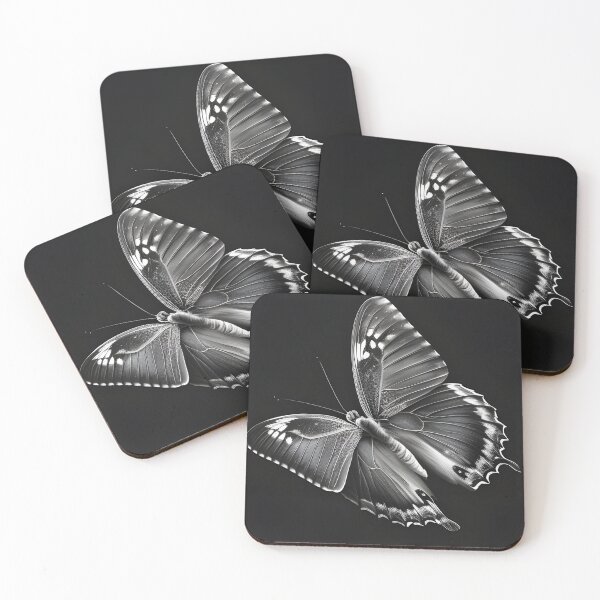 Item preview, Black and white monarch butterfly pencil drawing designed and sold by Pencil-Art.