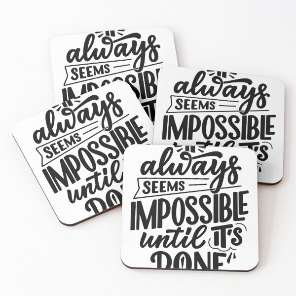 Item preview, From Impossible to Achieved - Inspirational Quote Design designed and sold by Triathlongram.