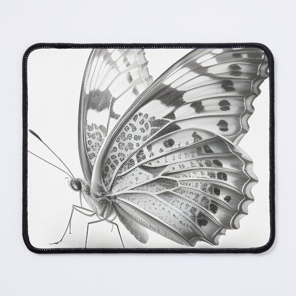 Item preview, Black and white monarch butterfly pencil drawing designed and sold by Pencil-Art.