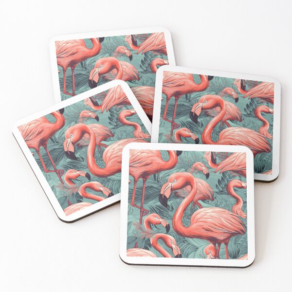 Item preview, Vivid Flamingos Amidst Exotic Jungle Foliage designed and sold by PICbyFemke.