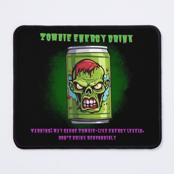 Item preview, Zombie energy drink ad "Warning" designed and sold by Zombieman22.