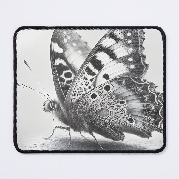Item preview, Black and white monarch butterfly pencil drawing designed and sold by Pencil-Art.