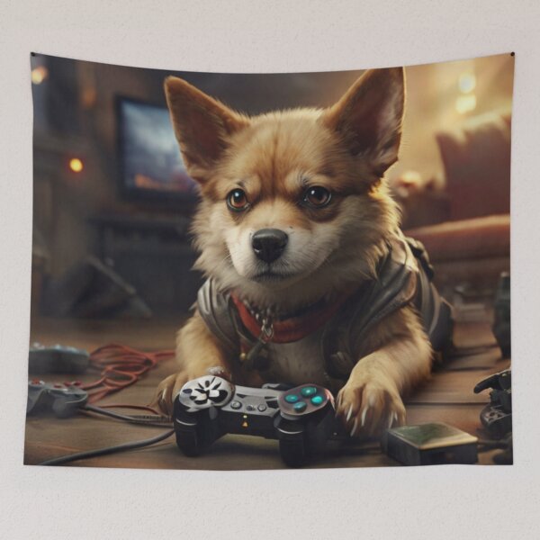 Item preview, Paws & Play: The Ultimate Gamer Dog designed and sold by DoggyDream.