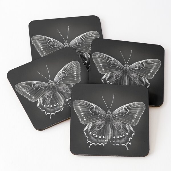 Item preview, Black and white monarch butterfly pencil drawing designed and sold by Pencil-Art.