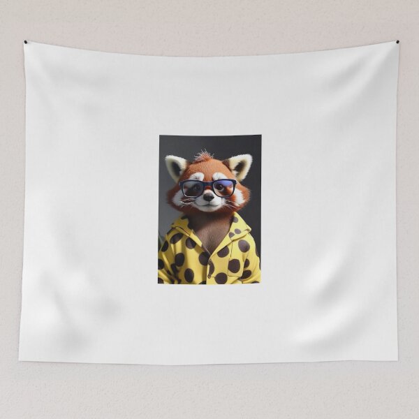 Item preview, Panda Panache: Stylish AI Bear in Pajamas and Glasses designed and sold by Zooartia.