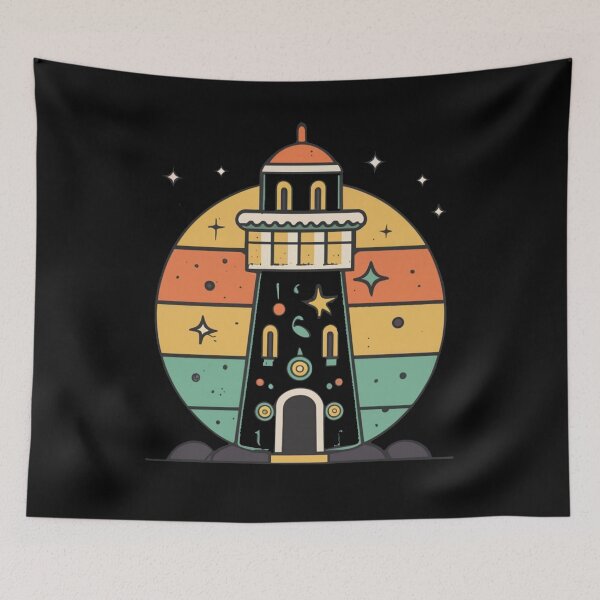 Item preview, Vintage colors sunset and Lighthouse designed and sold by desinganddecor.