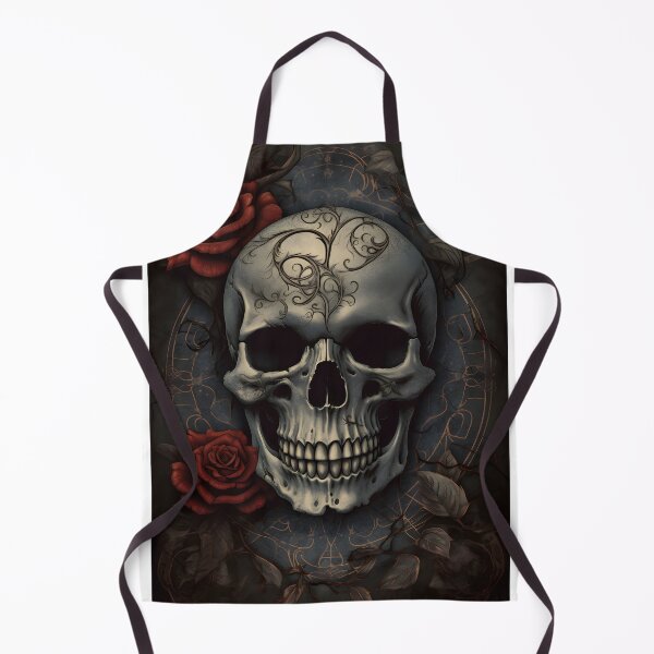 Item preview, Skull and Roses Greeting Card - Gothic Floral Art designed and sold by PandaTShirtShop.