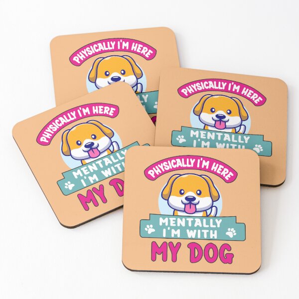 Item preview, Physically I'm here Mentally I'm with my dog designed and sold by Creacel26.