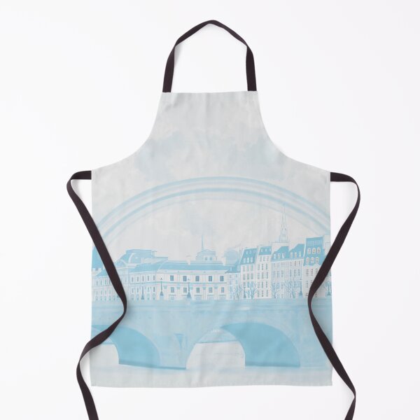 Item preview, Rainbow over Ile de la cité, Paris, in pastel blue designed and sold by QuirkyArtz.