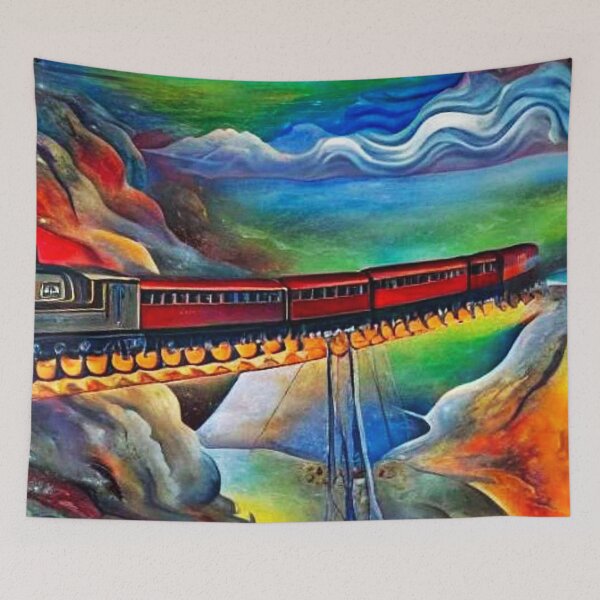Item preview, Train crossing ravine 1 designed and sold by George Hutton Hunter.