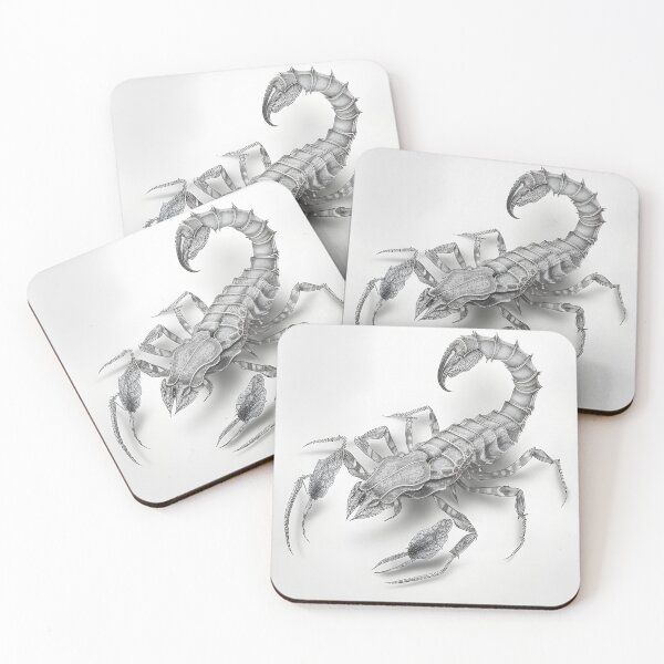 Item preview, Black and white Scorpion pencil drawing designed and sold by Pencil-Art.