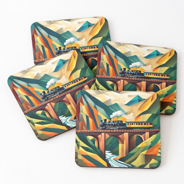 Item preview, Train crossing ravine 2 designed and sold by George Hutton Hunter.