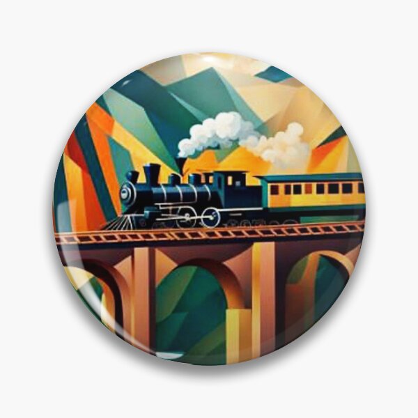 Item preview, Train crossing ravine 2 designed and sold by George Hutton Hunter.