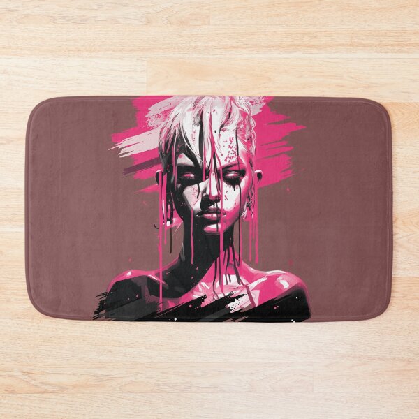 Item preview, Beautiful Fashion emo girl with pink paint designed and sold by OdinsBigBeard.
