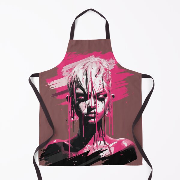 Item preview, Beautiful Fashion emo girl with pink paint designed and sold by OdinsBigBeard.