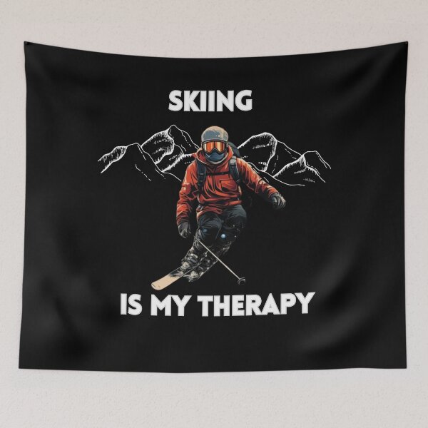 Item preview, Skiing is my therapy  designed and sold by ASOLERStore.