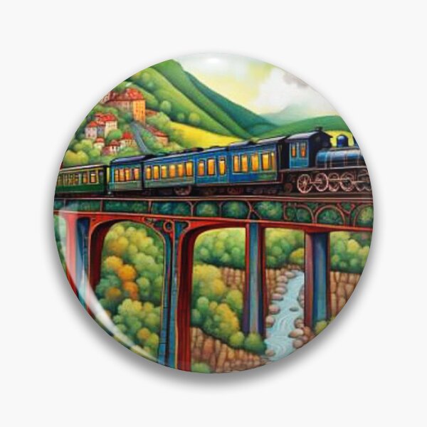 Item preview, Train crossing ravine 3 designed and sold by George Hutton Hunter.