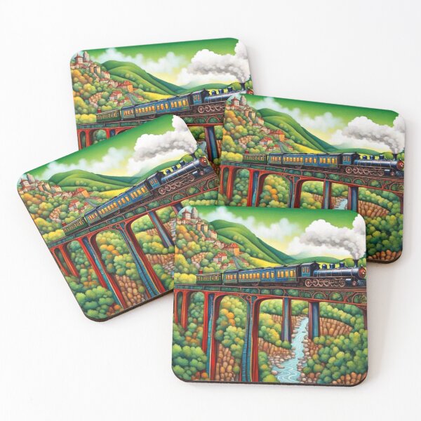 Item preview, Train crossing ravine 3 designed and sold by George Hutton Hunter.