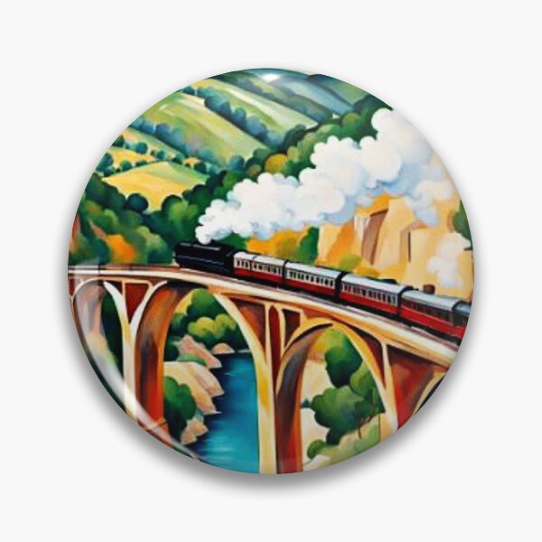 Item preview, Train crossing ravine 4 designed and sold by George Hutton Hunter.