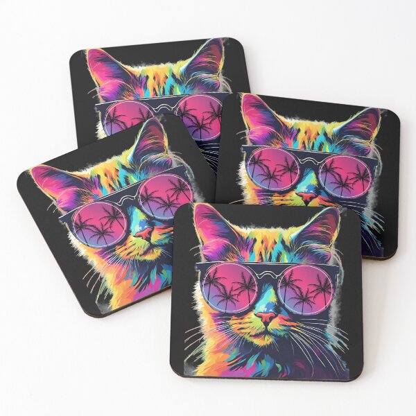 Item preview, Rainbow cat on the beach, funny gifts designed and sold by Lumdiego.