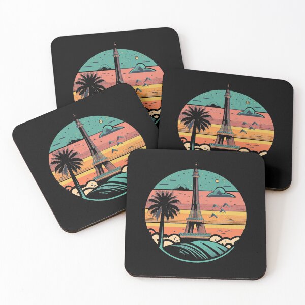 Item preview, Vintage colors sunset and tower designed and sold by desinganddecor.