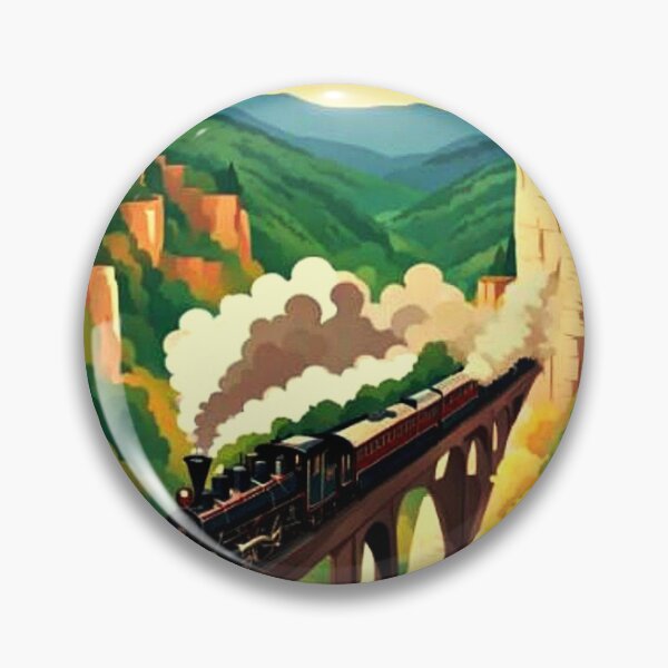 Item preview, Train crossing ravine 5 designed and sold by George Hutton Hunter.