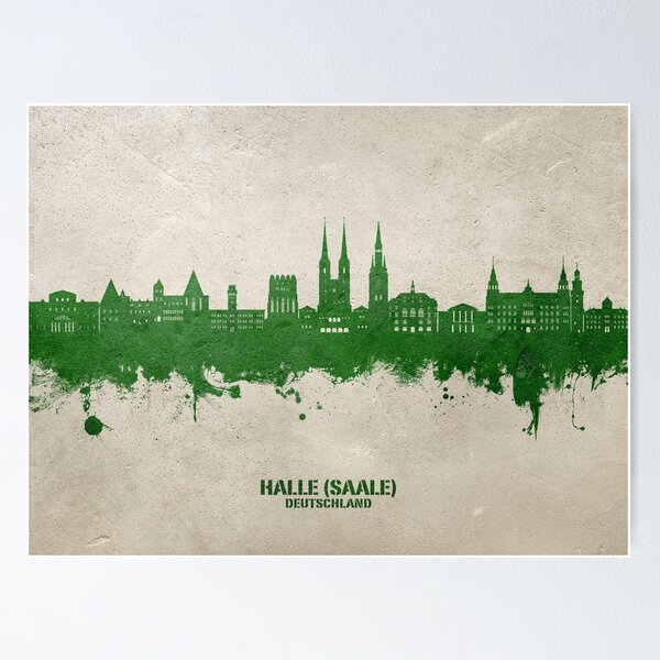 Item preview, Halle (Saale) Germany Skyline designed and sold by ArtPrints.