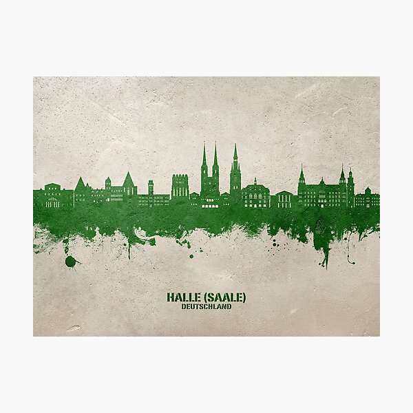Artikelvorschau, Halle (Saale) Deutschland Skyline entworfen und verkauft von ArtPrints.