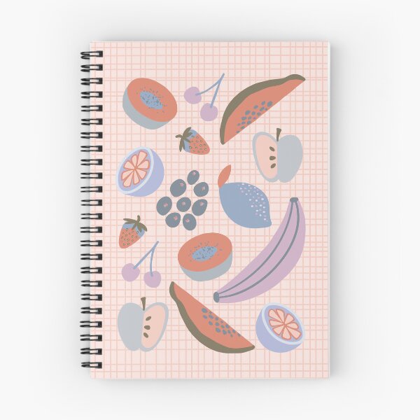 Item preview, Colorful Fruit Pastel Pink Purple Blue Modern Art Print designed and sold by AsterSprig.