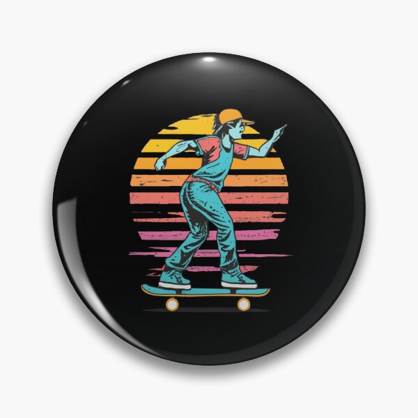 Item preview, Vintage colors sunset and skateboard designed and sold by desinganddecor.