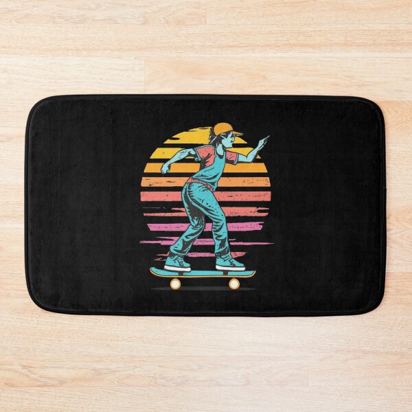 Item preview, Vintage colors sunset and skateboard designed and sold by desinganddecor.