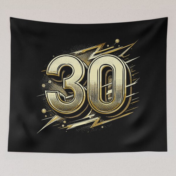 Item preview, 30 years gold pop art 30th birthday gift designed and sold by Pineapple-Tree.