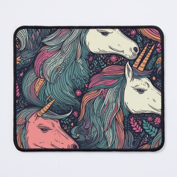 Item preview, Enchanted Unicorns in Mystical Floral Forest designed and sold by PICbyFemke.